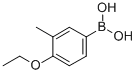 structure of CAS# 850568-08-0, 4-Ethoxy-3-Methylphenylboronic Acid;4-Ethoxy-3-Methylbenzeneboronic Acid 97%;(4-ETHOXY-3-METHYL)BENZENEBORONIC ACID;4-ETHOXY-3-METHYLPHENYLBORONIC ACID