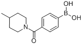structure of CAS# 850568-21-7, 4-(4-Methylpiperidine-1-Carbonyl)Phenylboronic Acid;4-(4-Methyl-1-Piperidinylcarbonyl)Benzeneboronic Acid, 95%;[4-(4-METHYLPIPERIDINE-1-CARBONYL)]BENZENEBORONIC ACID;4-(4-METHYLPIPERIDINE-1-CARBONYL)PHENYLBORONIC ACID