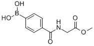 structure of CAS# 850568-24-0, 4-[(2-Methoxy-Ethoxy)Aminocarbonyl]Benzeneboronic Acid;4-[(2-Methoxy-2-Oxoethyl)Aminocarbonyl]Benzeneboronic Acid 97%;4-[(2-Methoxy-2-Oxoethyl)Aminocarbonyl]Benzeneboronic Acid;4-(Methoxycarbonylmethylcarbamoyl)Benzeneboronic Acid, 97%