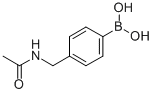 structure of CAS# 850568-41-1, (4-Acetamidomethylphenyl)Boronic Acid;Boronic Acid, B-[4-[(Acetylamino)Methyl]Phenyl]-;4-(Acetylaminomethyl)Benzeneboronic Acid 97%;(4-ACETYLAMINOMETHYL)BENZENEBORONIC ACID