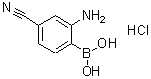 structure of CAS# 850568-47-7, (2-Amino-4-Cyano)Benzeneboronic Acid Hydrochloride;2-Amino-4-Cyanobenzeneboronic Acid Hydrochloride 97%;(2-AMINO-4-CYANO)BENZENEBORONIC ACID, HYDROCHLORIDE;2-Amino-4-Cyanophenylboronic Acid Hydrochloride