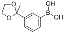 structure of CAS# 850568-50-2, 3-(2-Methyl-1,3-Dioxolan-2-Yl)Phenylboronic Acid;3-(2-Methyl-1,3-Dioxolan-2-Yl)Benzeneboronic Acid 97%;3-(2-METHYL-1,3-DIOXOLAN-2-YL)BENZENEBORONIC ACID;3-(2-METHYL-1,3-DIOXOLAN-2-YL)PHENYLBORONIC ACID