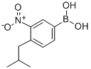 structure of CAS# 850568-57-9, (3-Nitro-4-Isobutylphenyl)Boronic Acid;4-Isobutyl-3-Nitrobenzeneboronic Acid 97%;(4-ISOBUTYL-3-NITRO)BENZENEBORONIC ACID;(3-NITRO-4-ISOBUTYLPHENYL)BORONIC ACID