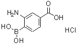 structure of CAS# 850568-60-4, (2-Amino-4-Carboxy)Benzeneboronic Acid Hydrochloride;2-Amino-4-Carboxybenzeneboronic Acid Hydrochloride 96%;3-Amino-4-(Dihydroxyboranyl)Benzoic Acid Hydrochloride;(2-AMINO-4-CARBOXY)BENZENEBORONIC ACID HYDROCHLORIDE