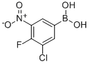 structure of CAS# 850568-73-9, (3-Chloro-4-Fluoro-5-Nitro)Benzeneboronic Acid;3-Chloro-4-Fluoro-5-Nitrobenzeneboronic Acid 95%;3-Chloro-4-Fluoro-5-Nitrobenzeneboronicacid95%;(3-CHLORO-4-FLUORO-5-NITRO)BENZENEBORONIC ACID