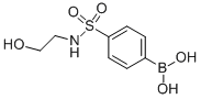 structure of CAS# 850568-77-3, 4-(2-Hydroxyethylsulfamoyl)Phenylboronic Acid;4-[N-(2-Hydroxyethyl)Sulphamoyl]Benzeneboronic Acid 95%;4-(2-Hydroxyethylsulfamoyl)Benzeneboronic Acid, 95%;4-[N-(2-Hydroxyethyl)Sulphamoyl]Benzeneboronic Acid