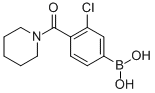 structure of CAS# 850589-50-3, 3-Chloro-4-(Piperidine-1-Carbonyl)Phenylboronic Acid;3-Chloro-4-(Piperidin-1-Ylcarbonyl)Benzeneboronic Acid 98%;3-Chloro-4-(1-Piperidinylcarbonyl)Benzeneboronic Acid, 98%;[3-CHLORO-4-(PIPERIDIN-1-YLCARBONYL)]BENZENEBORONIC ACID