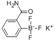 structure of CAS# 850623-70-0, Potassium (2-Aminocarbonylphenyl)Trifluoroborate;Potassium (2-Aminocarbonylphenyl)Trifluoroborate 96%;Potassium(2-Aminocarbonylphenyl)Trifluoroborate96%;Potassium (2-Carbamoylphenyl)Trifluoroborate 96%