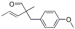 CAS 登录号：85136-04-5， 2-(4-甲氧基苄基)-2-甲基戊-3-烯醛