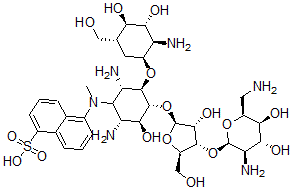 CAS 登录号：85166-09-2， 丹磺酰巴龙霉素