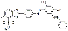 CAS#: 85188-16-5， Sodium 2-[4-[[2,4-Dihydroxy-5-(Phenylazo)Phenyl]Azo]Phenyl]-6-Methylbenzothiazole-7-Sulphonate