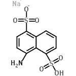 structure of CAS# 85328-80-9, Sodium 8-amino-5-sulfo-1-naphthalenesulfonate;Sodium 4-Amino-1,5-naphthalenedisulfonate;sodium 4-amino-5-sulfo-1-naphthalenesulfonate;BIM-0015355.P001