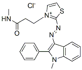CAS 登录号：85409-40-1， 3-[3-(甲基氨基)-3-氧代丙基]-2-[(1-甲基-2-苯基-1H-吲哚-3-基)偶氮]噻唑鎓氯化物