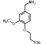 structure of CAS# 854207-58-2, 1-(3-Methoxy-4-propoxyphenyl)methanamine;(3-methoxy-4-propoxybenzyl)amine;(3-methoxy-4-propoxyphenyl)methanamine;(3-methoxy-4-propoxyphenyl)methylamine