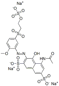 CAS#: 85455-35-2， Trisodium 5-(Acetylamino)-4-Hydroxy-3-[[2-Methoxy-5-[[2-(Sulphonatooxy)Ethyl]Sulphonyl]Phenyl]Azo]Naphthalene-2,7-Disulphonate