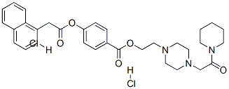 CAS#: 85476-90-0， 1-Naphthaleneacetic Acid, 4-((2-(4-(2-Oxo-2-(1-Piperidinyl)Ethyl)-1-Piperazinyl)Ethoxy)Carbonyl)Phenyl Ester, Dihydrochloride