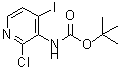 结构式 CAS# 855784-39-3, (2-氯-4-碘-吡啶-3-基)-氨基甲酸叔丁酯