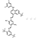 CAS 登录号：85631-75-0， 三钠2-{[4-({4-[(4,6-二氯-1,3,5-三嗪-2-基)氨基]-7-磺酸-1-萘基}偶氮)-2,5-二甲基苯基]偶氮}-1,4-苯二磺酸酯