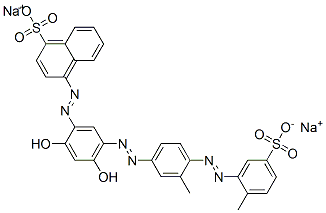CAS#: 85631-84-1， 4-[2-[2,4-Dihydroxy-5-[2-[3-Methyl-4-[2-(2-Methyl-5-Sulfophenyl)Diazenyl]Phenyl]Diazenyl]Phenyl]Diazenyl]-1-Naphthalenesulfonic Acid Sodium Salt (1:2)
