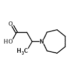 structure of CAS# 856627-47-9, 3-(1-Azepanyl)butanoic acid;3-(1-azepanyl)butanoic acid;3-azepan-1-ylbutanoic acid