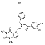 CAS#: 85665-61-8， 7-(2-{Benzyl[2-(3,4-dihydroxyphenyl)-2-oxoethyl]amino}ethyl)-1,3-dimethyl-3,7-dihydro-1H-purine-2,6-dione hydrochloride (1:1)