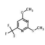 结构式 CAS# 85730-33-2, 4-甲氧基-2-(甲硫基)-6-(三氟甲基)嘧啶
