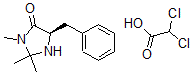结构式 CAS# 857303-87-8, (5R)-(+)-2,2,3-三甲基-5-苄基-4-咪唑烷酮二氯乙酸盐