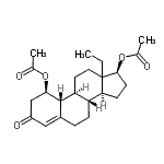 CAS#: 85761-68-8， (1R,8R,9S,10R,14S,17S)-13-Ethyl-3-oxo-2,3,6,7,8,9,10,11,12,13,14,15,16,17-tetradecahydro-1H-cyclopenta[a]phenanthrene-1,17-diyl diacetate
