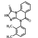CAS#: 85772-41-4， 4-(2,3-Dimethylphenyl)-1-sulfanyl[1,2,4]triazolo[4,3-a]quinazolin-5(4H)-one