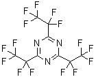 structure of CAS# 858-46-8, 2,4,6-Tris(Perfluoroethyl)-S-Triazine;2,4,6-Tris(1,1,2,2,2-Pentafluoroethyl)-S-Triazine;2,4,6-Tris(Pentafluoroethyl)-1,3,5-Triazine