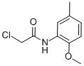structure of CAS# 85817-61-4, 2-Chloro-N-(2-Methoxy-5-Methylphenyl)Acetamide;N1-(2-METHOXY-5-METHYLPHENYL)-2-CHLOROACETAMIDE;2-CHLORO-N-(2-METHOXY-5-METHYLPHENYL)ACETAMIDE