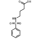 structure of CAS# 85845-09-6, 4-[(Phenylsulfonyl)amino]butanoic acid;4-((Phenylsulfonyl)amino)butanoic acid;4-[(phenylsulfonyl)amino]butanoic acid;4-Benzenesulfonylamino-butyric acid