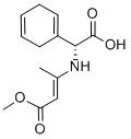 结构式 CAS# 85896-06-6, (R)-(+)-alpha-[(3-甲氧基-1-甲基-3-氧代-1-丙烯基)氨基]-1,4-环己二烯-1-乙酸钠盐