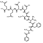 CAS#: 85932-85-0， N-Benzoyl-D-alanyl-D-phenylalanyl-L-valyl-L-isoleucyl-D-alpha-aspartyl-L-alpha-aspartyl-D-alpha-glutamyl-L-glutamine