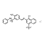 CAS#: 85959-52-0， Sodium 4-hydroxy-3-{[4-methyl-3-(phenylsulfamoyl)phenyl]diazenyl}-1-naphthalenesulfonate