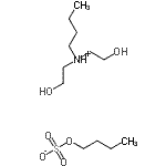 CAS#: 85959-64-4， N,N-Bis(2-hydroxyethyl)-1-butanaminium butyl sulfate