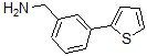 structure of CAS# 859850-86-5, 3-(2-Thienyl)-Benzenemethanamine;(3-Thien-2-Ylphenyl)Methylamine 97%;(3-THIEN-2-YLPHENYL)METHYLAMINE;3-(Thien-2-Yl)Benzylamine 97%