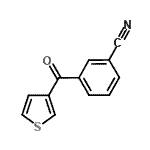 structure of CAS# 861224-01-3, 3-(3-Thienylcarbonyl)benzonitrile;3-(3-cyanobenzoyl)thiophene