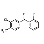 structure of CAS# 861307-25-7, (2-Bromophenyl)(3-chloro-4-methylphenyl)methanone;2-Bromo-3'-chloro-4'-methylbenzophenone