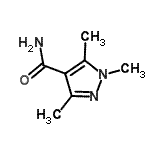 structure of CAS# 861586-14-3, 1,3,5-Trimethyl-1H-pyrazole-4-carboxamide;1,3,5-Trimethyl-1H-pyrazol-4-carboxamid;1,3,5-Trimethyl-1H-pyrazole-4-carboxamide;1,3,5-Triméthyl-1H-pyrazole-4-carboxamide