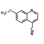 structure of CAS# 861620-90-8, 7-Methoxy-4-quinolinecarbonitrile;4-Quinolinecarbonitrile, 7-methoxy-;4-QUINOLINECARBONITRILE,7-METHOXY-;7-Methoxy-4-chinolincarbonitril