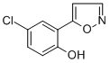 structure of CAS# 86176-56-9, 4-Chloro-2-(Isoxazol-5-Yl)Phenol;5-(5'-CHLORO-2'-HYDROXYPHENYL)-ISOXAZOLE;5-(2`-Hydroxy-5`-Chlorophenyl)Isoxazole;5-(5-CHLORO-2-HYDROXYPHENYL)-ISOXAZOLE