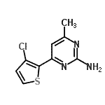 结构式 CAS# 863305-81-1, 4-(3-氯-2-噻吩基)-6-甲基-2-嘧啶胺