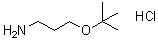 structure of CAS# 864658-14-0, 3-[(2-Methyl-2-propanyl)oxy]-1-propanamine hydrochloride (1:1);1-Propanamine, 3-(1,1-dimethylethoxy)-, hydrochloride (1:1);3-(T-BUTYLOXY)-PROPYLAMINE HYDROCHLORIDE;3-(TERT-BUTOXY)PROPYLAMINE HYDROCHLORIDE