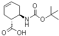 结构式 CAS# 865689-24-3, (1R,6R)-6-({[(2-甲基-2-丙基)氧基]羰基}氨基)-3-环己烯-1-羧酸