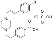 结构式 CAS# 86621-94-5, 4-[2-[4-[3-(4-氯苯基)-2-丙烯基]-1-哌嗪基]乙基]苯甲酸硫酸盐