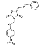 CAS#: 86650-14-8， (5E)-3-{[(4-Nitrophenyl)amino]methyl}-5-[(2E)-3-phenyl-2-propen-1-ylidene]-2-thioxo-1,3-thiazolidin-4-one