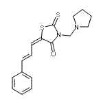 CAS#: 86650-22-8， (5E)-5-[(2E)-3-Phenyl-2-propen-1-ylidene]-3-(1-pyrrolidinylmethyl)-2-thioxo-1,3-thiazolidin-4-one