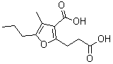 结构式 CAS# 86879-39-2, 2-(2-羧基乙基)-4-甲基-5-丙基-3-糠酸