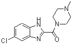 structure of CAS# 869497-75-6, (5-Chloro-1H-benzimidazol-2-yl)(4-methyl-1-piperazinyl)methanone;(5-chloro<wbr>-1H-benzo<wbr>imidazol-<wbr>2-yl)(4-m<wbr>ethylpipe<wbr>razin-1-y<wbr>l)methano<wbr>ne;(5-Chloro<wbr>-1H-benzo<wbr>imidazol-<wbr>2-yl)-(4-<wbr>methyl-pi<wbr>perazin-1<wbr>-yl)-meth<wbr>anone;(6-Chloro<wbr>-1H-benzo<wbr>imidazol-<wbr>2-yl)-(4-<wbr>methyl-pi<wbr>perazin-1<wbr>-yl)-meth<wbr>anone